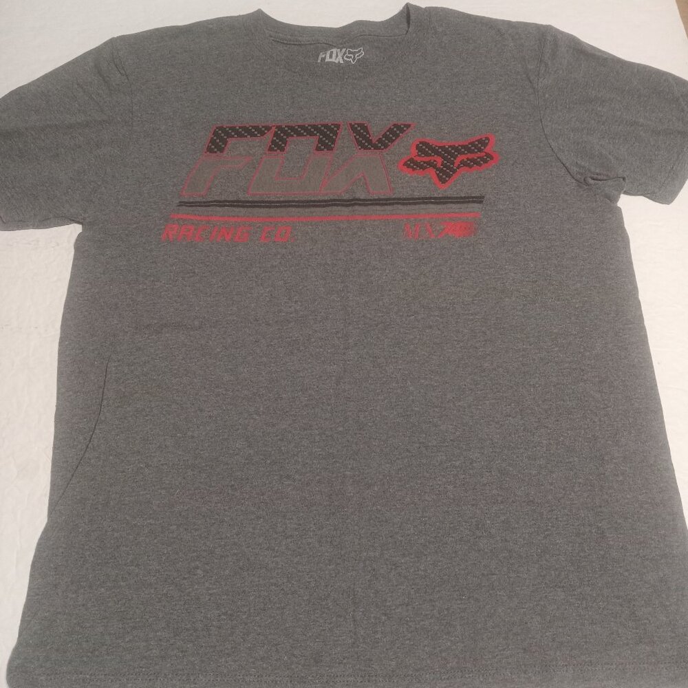 Fox Racing Women's Short Sleeve T Shirt Size M Gray/Black/Orange